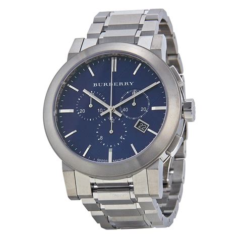 burberry blue dial watch|Burberry Men's Watch Chronograph The City 42mm Blue BU9363.